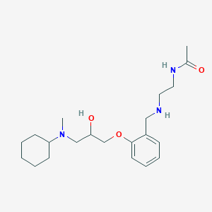 N-[2-[[2-[3-[cyclohexyl(methyl)amino]-2-hydroxypropoxy]phenyl]methylamino]ethyl]acetamide