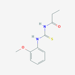 molecular formula C11H14N2O2S B399037 N-[(2-methoxyphenyl)carbamothioyl]propanamide 