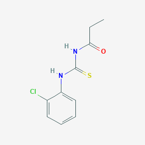 molecular formula C10H11ClN2OS B399038 N-[(2-chlorophenyl)carbamothioyl]propanamide 