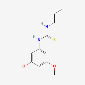 molecular formula C12H18N2O2S B3990385 N-(3,5-dimethoxyphenyl)-N'-propylthiourea 