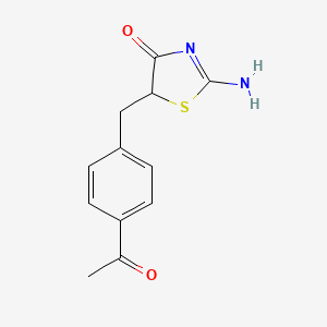 5-(4-Acetyl-benzyl)-2-imino-thiazolidin-4-one