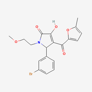 5-(3-bromophenyl)-3-hydroxy-1-(2-methoxyethyl)-4-(5-methylfuran-2-carbonyl)-2,5-dihydro-1H-pyrrol-2-one