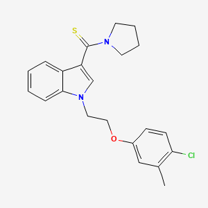 1-[2-(4-CHLORO-3-METHYLPHENOXY)ETHYL]-3-(PYRROLIDINE-1-CARBOTHIOYL)-1H-INDOLE