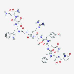 molecular formula C62H84N18O18 B039904 Corazonin CAS No. 122984-73-0