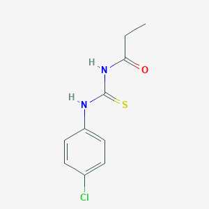 molecular formula C10H11ClN2OS B399040 N-[(4-chlorophenyl)carbamothioyl]propanamide 
