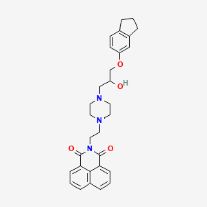 2-(2-{4-[3-(2,3-dihydro-1H-inden-5-yloxy)-2-hydroxypropyl]-1-piperazinyl}ethyl)-1H-benzo[de]isoquinoline-1,3(2H)-dione