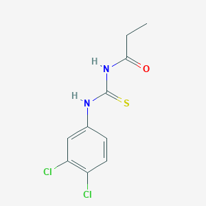 molecular formula C10H10Cl2N2OS B399041 N-[(3,4-dichlorophenyl)carbamothioyl]propanamide 
