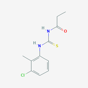 N-[(3-chloro-2-methylphenyl)carbamothioyl]propanamide