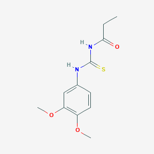 molecular formula C12H16N2O3S B399043 N-(3,4-dimethoxyphenyl)-N'-propionylthiourea 