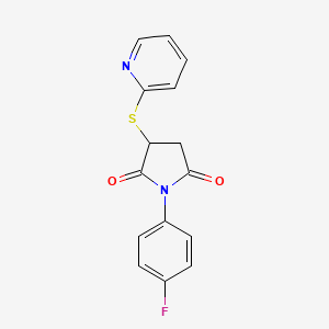 1-(4-Fluorophenyl)-3-(pyridin-2-ylsulfanyl)pyrrolidine-2,5-dione