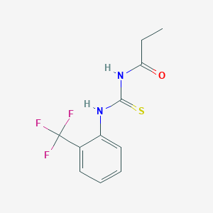molecular formula C11H11F3N2OS B399045 N-propionyl-N'-[2-(trifluoromethyl)phenyl]thiourea 