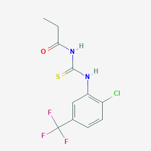 molecular formula C11H10ClF3N2OS B399046 N-[2-chloro-5-(trifluoromethyl)phenyl]-N'-propionylthiourea 