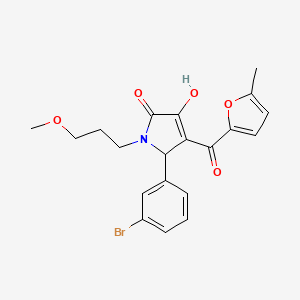 molecular formula C20H20BrNO5 B3990469 5-(3-bromophenyl)-3-hydroxy-1-(3-methoxypropyl)-4-(5-methylfuran-2-carbonyl)-2,5-dihydro-1H-pyrrol-2-one 