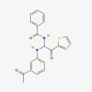 N-{1-[(3-acetylphenyl)amino]-2-oxo-2-(thiophen-2-yl)ethyl}benzamide