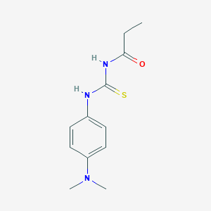 molecular formula C12H17N3OS B399048 N-{[4-(dimethylamino)phenyl]carbamothioyl}propanamide 