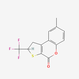 molecular formula C13H9F3O2S B3990485 8-methyl-2-(trifluoromethyl)-1,2-dihydro-4H-thieno[2,3-c]chromen-4-one 