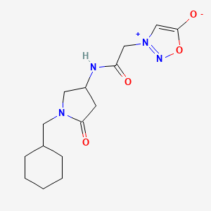 3-(2-{[1-(cyclohexylmethyl)-5-oxo-3-pyrrolidinyl]amino}-2-oxoethyl)-1,2,3-oxadiazol-3-ium-5-olate