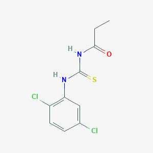 molecular formula C10H10Cl2N2OS B399049 N-[(2,5-dichlorophenyl)carbamothioyl]propanamide 