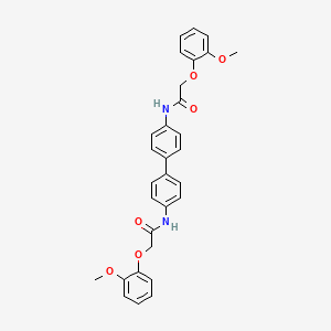 molecular formula C30H28N2O6 B3990496 N,N'-4,4'-biphenyldiylbis[2-(2-methoxyphenoxy)acetamide] 