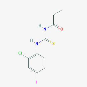 molecular formula C10H10ClIN2OS B399050 N-[(2-chloro-4-iodophenyl)carbamothioyl]propanamide 
