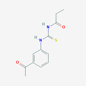 molecular formula C12H14N2O2S B399051 N-(3-acetylphenyl)-N'-propionylthiourea 
