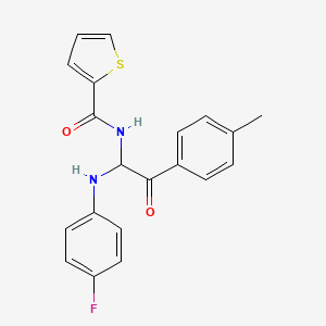 N-[1-[(4-fluorophenyl)amino]-2-(4-methylphenyl)-2-oxoethyl]-2-thiophenecarboxamide