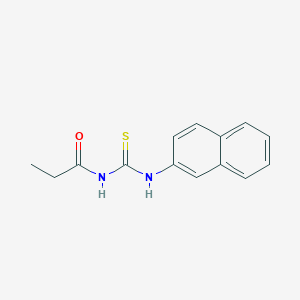 molecular formula C14H14N2OS B399052 N-(naphthalen-2-ylcarbamothioyl)propanamide 
