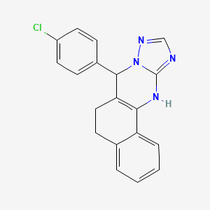 7-(4-chlorophenyl)-5,6,7,12-tetrahydrobenzo[h][1,2,4]triazolo[5,1-b]quinazoline