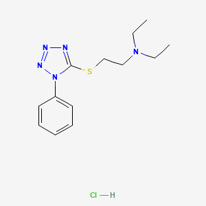 N,N-diethyl-2-(1-phenyltetrazol-5-yl)sulfanylethanamine;hydrochloride