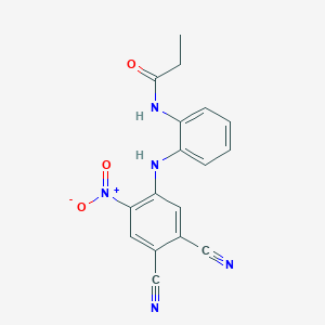 N-{2-[(4,5-dicyano-2-nitrophenyl)amino]phenyl}propanamide