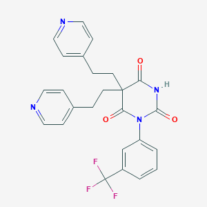 5,5-Bis(2-pyridin-4-ylethyl)-1-[3-(trifluoromethyl)phenyl]-1,3-diazinane-2,4,6-trione