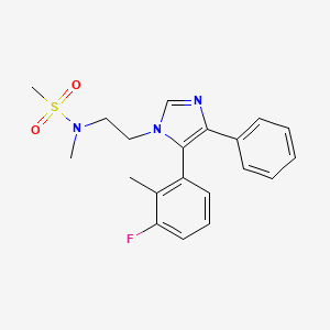 N-{2-[5-(3-fluoro-2-methylphenyl)-4-phenyl-1H-imidazol-1-yl]ethyl}-N-methylmethanesulfonamide