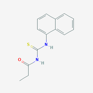 molecular formula C14H14N2OS B399055 N-(naphthalen-1-ylcarbamothioyl)propanamide 