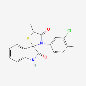 3'-(3-CHLORO-4-METHYLPHENYL)-5'-METHYL-1,2-DIHYDROSPIRO[INDOLE-3,2'-[1,3]THIAZOLIDINE]-2,4'-DIONE