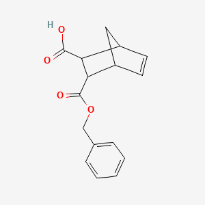 molecular formula C16H16O4 B3990560 3-[(benzyloxy)carbonyl]bicyclo[2.2.1]hept-5-ene-2-carboxylic acid 