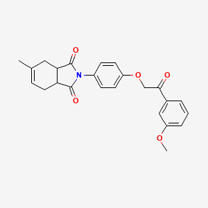 2-{4-[2-(3-methoxyphenyl)-2-oxoethoxy]phenyl}-5-methyl-3a,4,7,7a-tetrahydro-1H-isoindole-1,3(2H)-dione