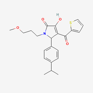 3-Hydroxy-1-(3-methoxypropyl)-5-[4-(methylethyl)phenyl]-4-(2-thienylcarbonyl)-3-pyrrolin-2-one