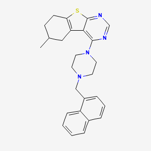 6-Methyl-4-[4-(naphthalen-1-ylmethyl)piperazin-1-yl]-5,6,7,8-tetrahydro[1]benzothieno[2,3-d]pyrimidine