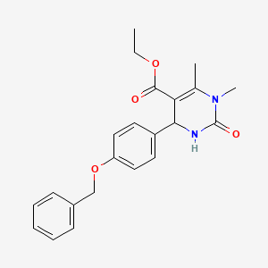 Ethyl 4-[4-(benzyloxy)phenyl]-1,6-dimethyl-2-oxo-1,2,3,4-tetrahydropyrimidine-5-carboxylate