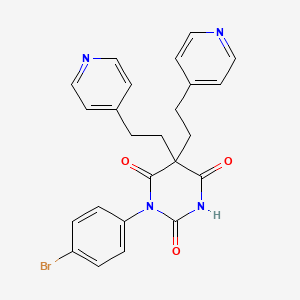 1-(4-bromophenyl)-5,5-bis[2-(4-pyridinyl)ethyl]-2,4,6(1H,3H,5H)-pyrimidinetrione