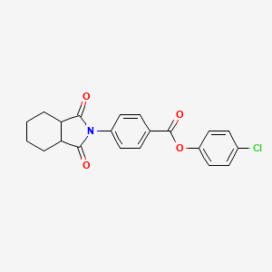 4-chlorophenyl 4-(1,3-dioxooctahydro-2H-isoindol-2-yl)benzoate