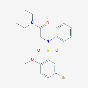 2-(N-(5-bromo-2-methoxyphenyl)sulfonylanilino)-N,N-diethylacetamide