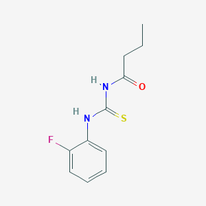 molecular formula C11H13FN2OS B399063 N-[(2-fluorophenyl)carbamothioyl]butanamide 