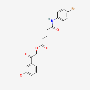 2-(3-methoxyphenyl)-2-oxoethyl 5-[(4-bromophenyl)amino]-5-oxopentanoate