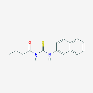 molecular formula C15H16N2OS B399068 N-(naphthalen-2-ylcarbamothioyl)butanamide 