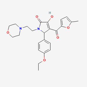 (4E)-5-(4-ethoxyphenyl)-4-[hydroxy(5-methylfuran-2-yl)methylidene]-1-[2-(morpholin-4-yl)ethyl]pyrrolidine-2,3-dione