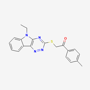 2-[(5-ETHYL-5H-[1,2,4]TRIAZINO[5,6-B]INDOL-3-YL)SULFANYL]-1-(4-METHYLPHENYL)-1-ETHANONE