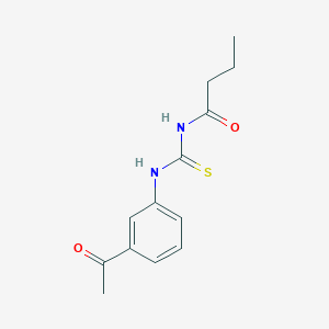 molecular formula C13H16N2O2S B399069 N-[(3-acetylphenyl)carbamothioyl]butanamide 