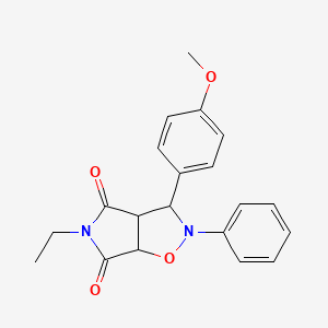 5-ethyl-3-(4-methoxyphenyl)-2-phenyldihydro-2H-pyrrolo[3,4-d]isoxazole-4,6(5H,6aH)-dione