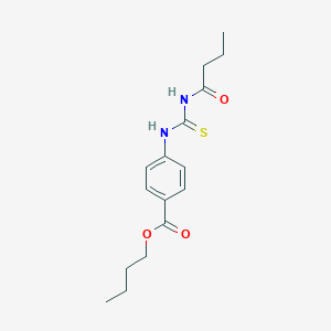 molecular formula C16H22N2O3S B399070 Butyl 4-{[(butyrylamino)carbothioyl]amino}benzoate 